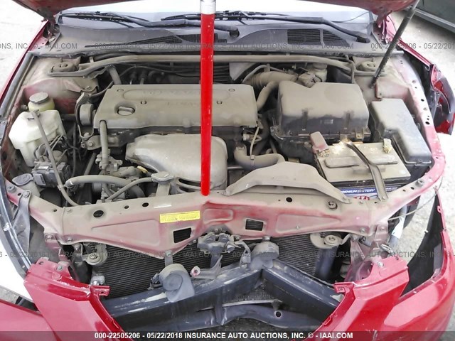 4T1CE38P36U751060 - 2006 TOYOTA CAMRY SOLARA SE/SLE RED photo 10