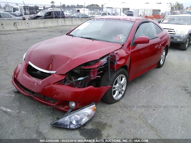 4T1CE38P36U751060 - 2006 TOYOTA CAMRY SOLARA SE/SLE წითელი ფოტო 2