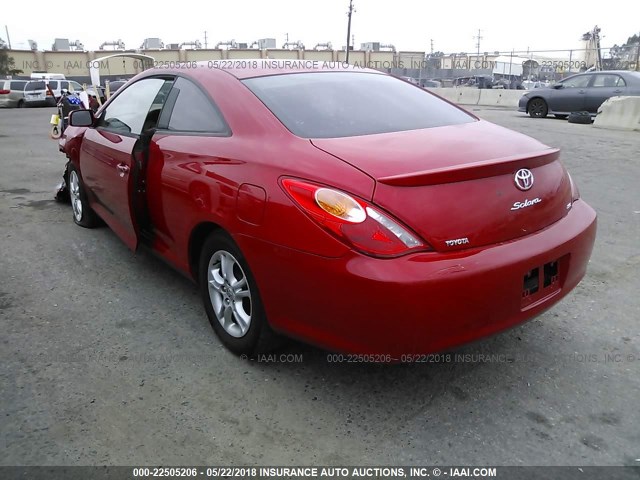 4T1CE38P36U751060 - 2006 TOYOTA CAMRY SOLARA SE/SLE წითელი ფოტო 3