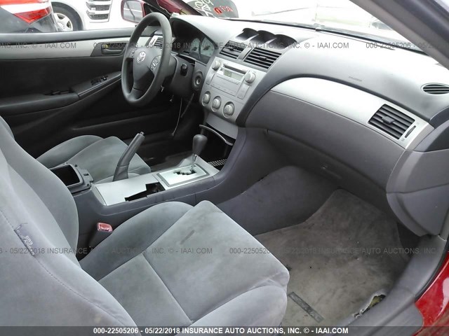 4T1CE38P36U751060 - 2006 TOYOTA CAMRY SOLARA SE/SLE RED photo 5