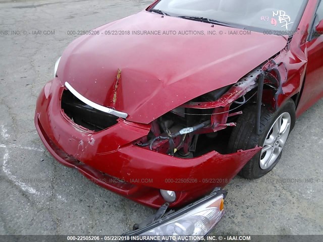 4T1CE38P36U751060 - 2006 TOYOTA CAMRY SOLARA SE/SLE RED photo 6