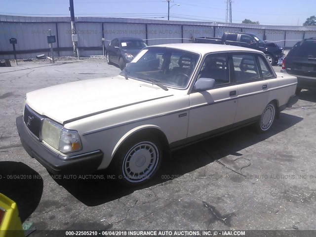 YV1AX8849K1360493 - 1989 VOLVO 244 DL/GL CREAM photo 2