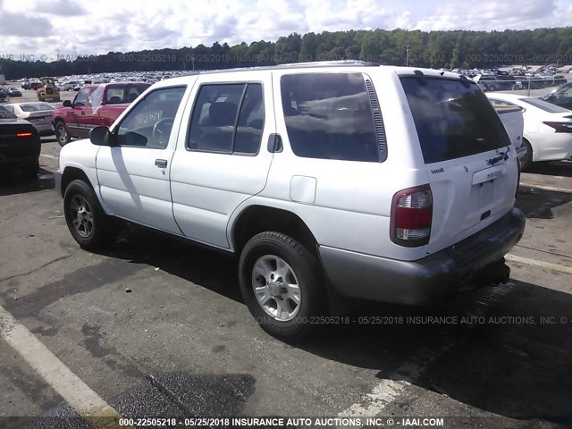 JN8AR07S9YW407619 - 2000 NISSAN PATHFINDER LE/SE/XE WHITE photo 3