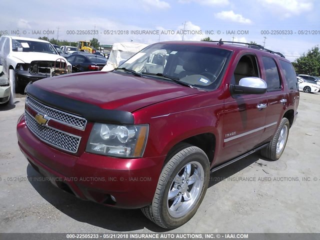 1GNSKCE02DR320412 - 2013 CHEVROLET TAHOE K1500 LTZ BURGUNDY photo 2