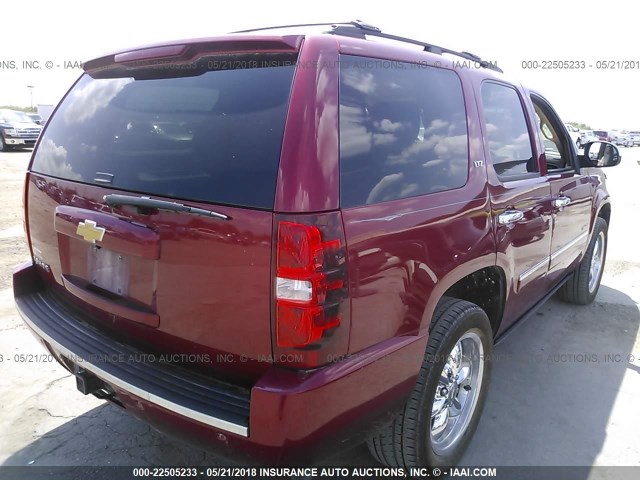 1GNSKCE02DR320412 - 2013 CHEVROLET TAHOE K1500 LTZ BURGUNDY photo 4