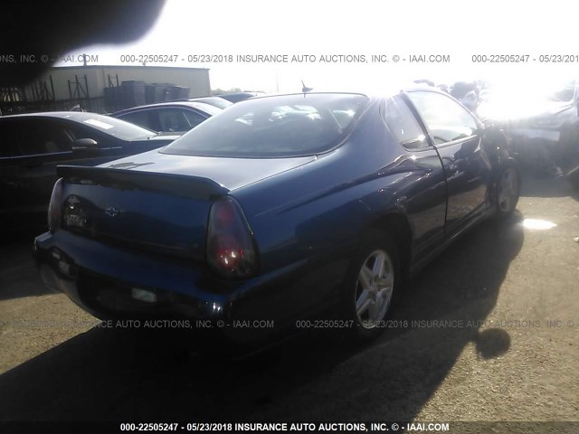 2G1WW12E259390080 - 2005 CHEVROLET MONTE CARLO LS 蓝色 照片 4