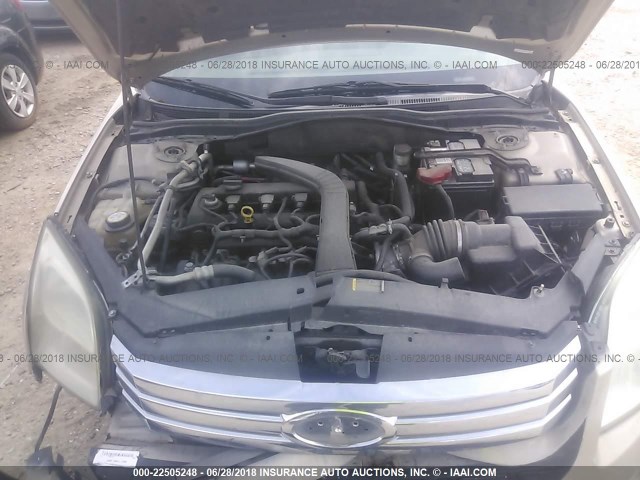 3FAHP07ZX7R214349 - 2007 FORD FUSION SE Ոսկեգույն լուսանկար 10