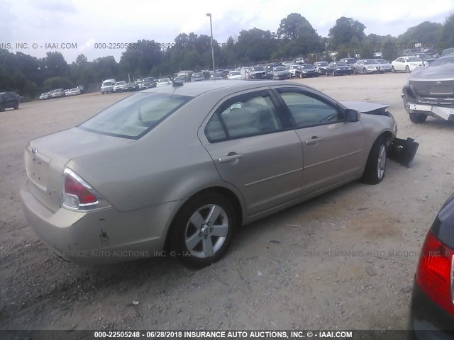 3FAHP07ZX7R214349 - 2007 FORD FUSION SE Ոսկեգույն լուսանկար 4