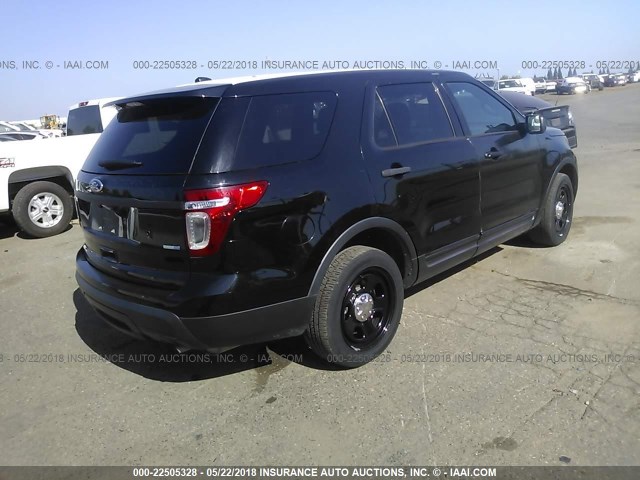 1FM5K8AR8DGC53863 - 2013 FORD EXPLORER POLICE INTERCEPTOR BLACK photo 4