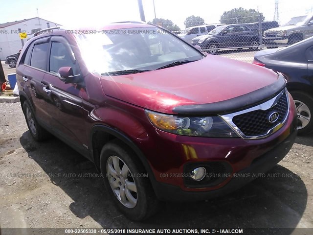 5XYKTDA1XBG006688 - 2011 KIA SORENTO LX RED photo 1