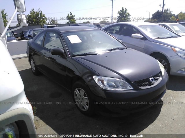 1HGEM221X5L032523 - 2005 HONDA CIVIC DX VP BLACK photo 1