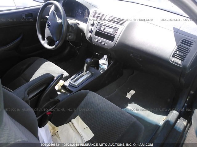 1HGEM221X5L032523 - 2005 HONDA CIVIC DX VP BLACK photo 5