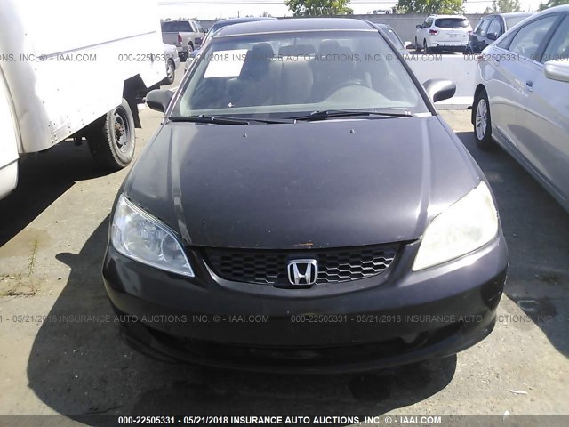 1HGEM221X5L032523 - 2005 HONDA CIVIC DX VP BLACK photo 6