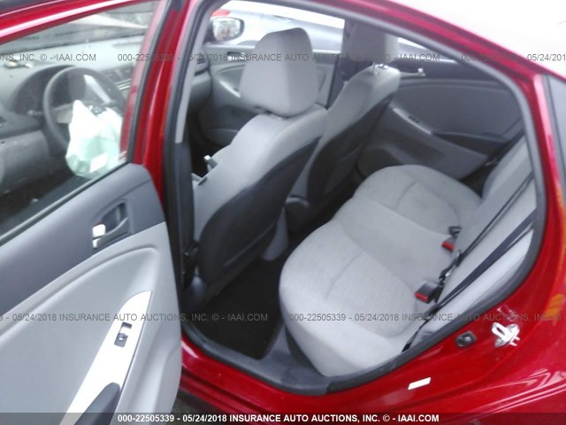 KMHCT4AE9HU215933 - 2017 HYUNDAI ACCENT SE RED photo 8