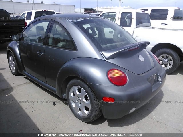 3VWCB21C02M441121 - 2002 VOLKSWAGEN NEW BEETLE GLS GRAY photo 3