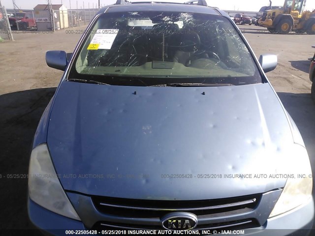 KNDMB233966081552 - 2006 KIA SEDONA EX/LX BLUE photo 6