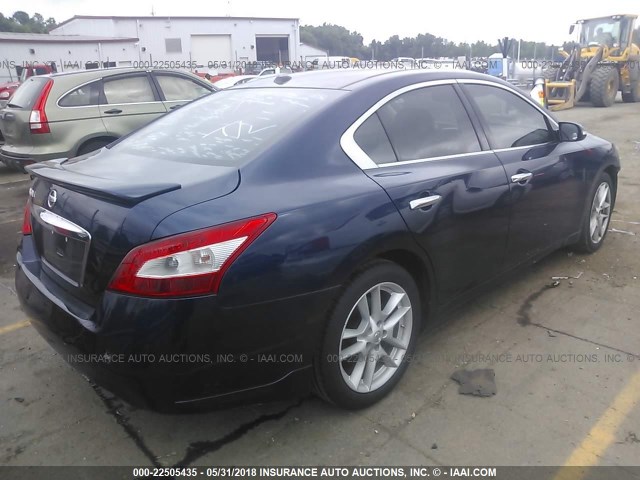 1N4AA51E79C807254 - 2009 NISSAN MAXIMA S/SV Dark Blue photo 4