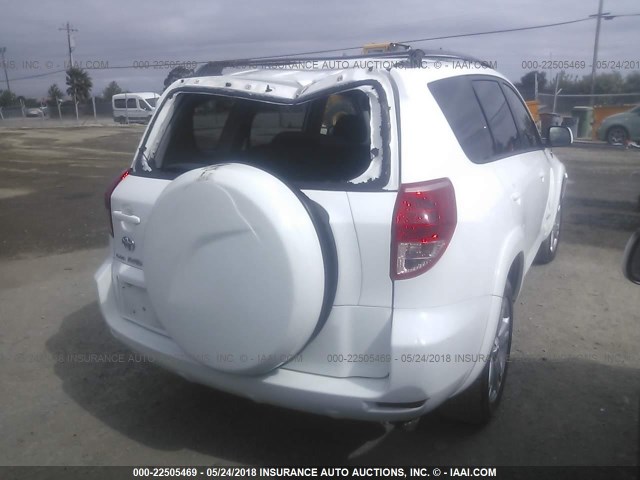 JTMZD32V266020133 - 2006 TOYOTA RAV4 SPORT WHITE photo 4