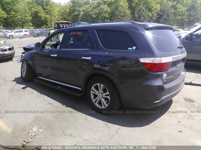 1C4RDJDG9DC674161 - 2013 DODGE DURANGO CREW BLUE photo 3