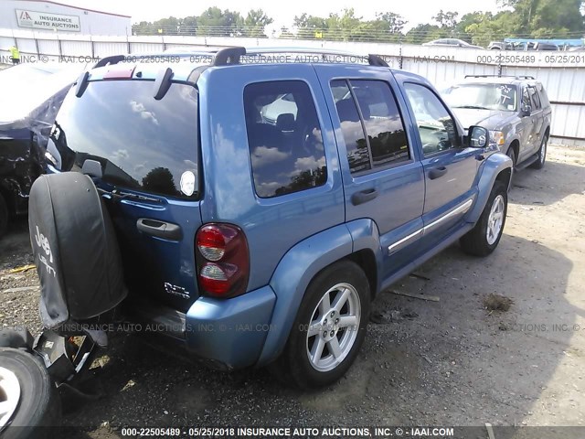 1J4GK58K05W564726 - 2005 JEEP LIBERTY LIMITED BLUE photo 4