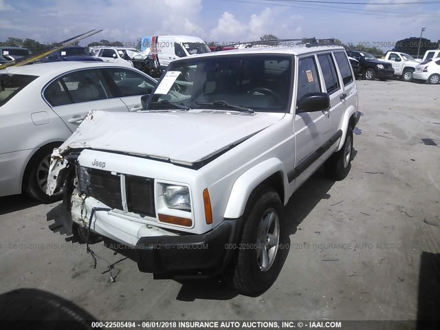1J4FT68S0XL533754 - 1999 JEEP CHEROKEE SPORT/CLASSIC თეთრი ფოტო 2