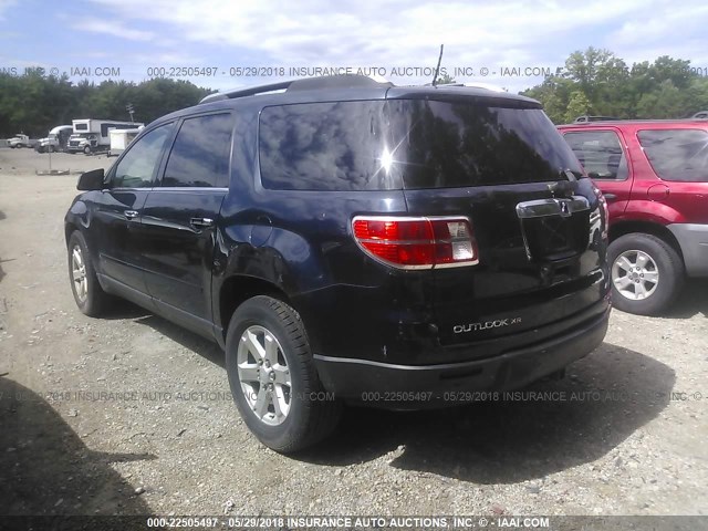 5GZEV23DX9J131993 - 2009 SATURN OUTLOOK XR ლურჯი ფოტო 3