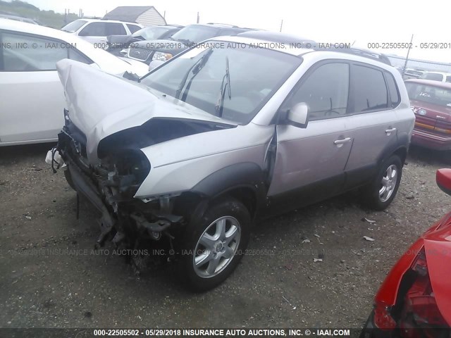 KM8JN72D35U131367 - 2005 HYUNDAI TUCSON GLS/LX SILVER photo 2