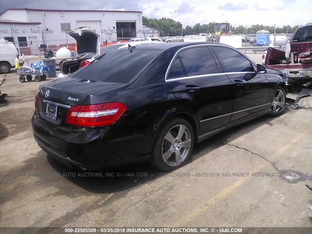 WDDHF8HB3AA164365 - 2010 MERCEDES-BENZ E 350 4MATIC BLACK photo 4