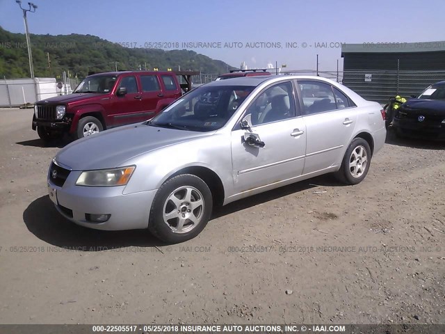 KMHEU46C76A104728 - 2006 HYUNDAI SONATA GLS/LX SILVER photo 2