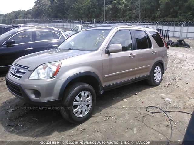 SHSRD78995U335623 - 2005 HONDA CR-V SE/EX TAN photo 2