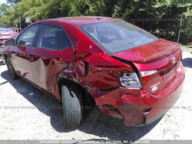 2T1BURHE7EC111515 - 2014 TOYOTA COROLLA L/LE/LE PLS/PRM/S/S PLS წითელი ფოტო 3