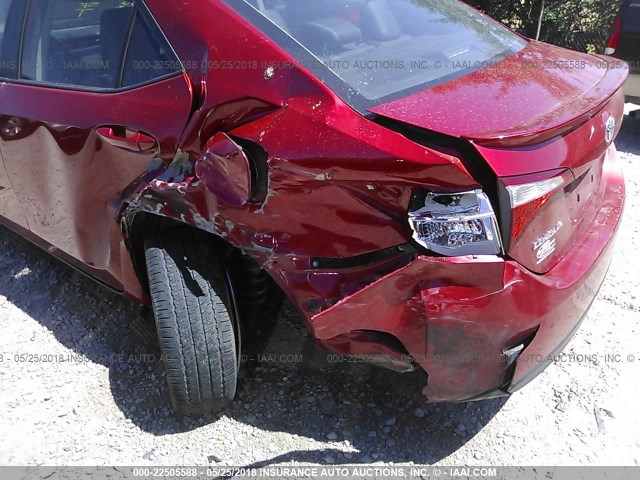 2T1BURHE7EC111515 - 2014 TOYOTA COROLLA L/LE/LE PLS/PRM/S/S PLS წითელი ფოტო 6