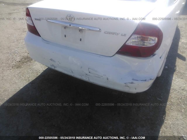4T1BE32K64U367697 - 2004 TOYOTA CAMRY LE/XLE/SE 白色 照片 6