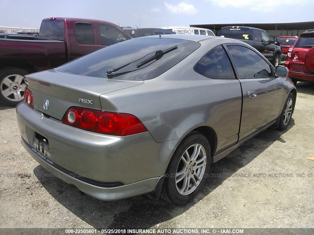 JH4DC54876S002555 - 2006 ACURA RSX SILVER photo 4
