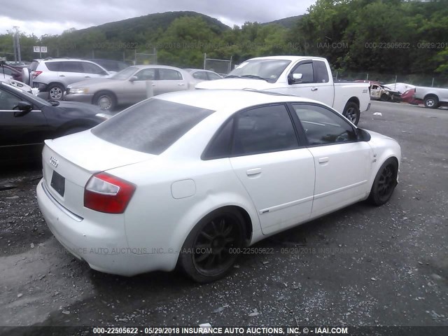 WAUJC68E75A115692 - 2005 AUDI A4 1.8T/1.8T SPECIAL WHITE photo 4