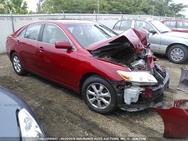 4T1BE46K28U240614 - 2008 TOYOTA CAMRY CE/LE/XLE/SE RED photo 1