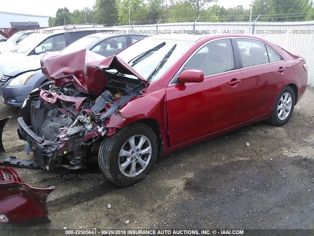 4T1BE46K28U240614 - 2008 TOYOTA CAMRY CE/LE/XLE/SE RED photo 2