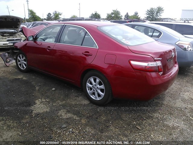 4T1BE46K28U240614 - 2008 TOYOTA CAMRY CE/LE/XLE/SE RED photo 3
