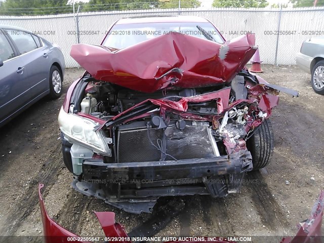 4T1BE46K28U240614 - 2008 TOYOTA CAMRY CE/LE/XLE/SE RED photo 6