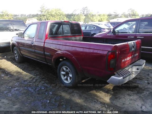 1N6DD26S62C313174 - 2002 NISSAN FRONTIER KING CAB XE RED photo 3