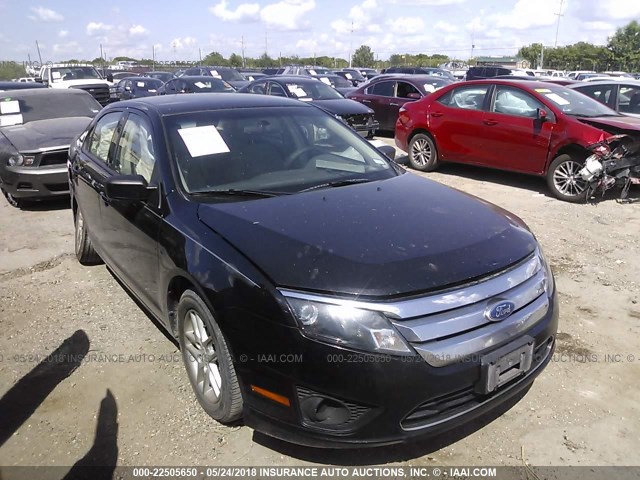 3FAHP0GA8BR327395 - 2011 FORD FUSION S BLACK photo 1