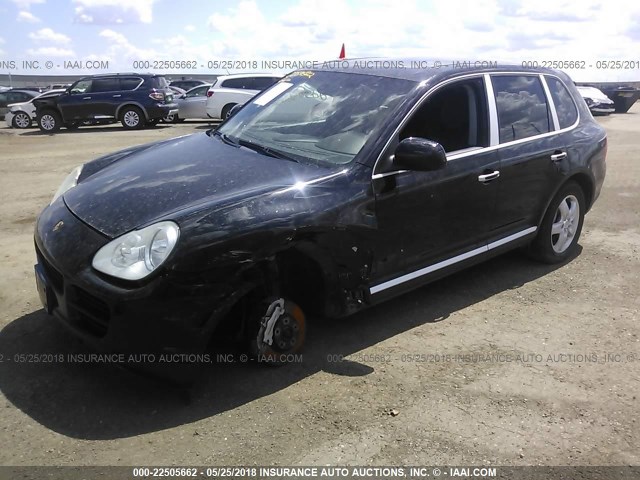 WP1AB29P34LA76731 - 2004 PORSCHE CAYENNE S BLACK photo 2