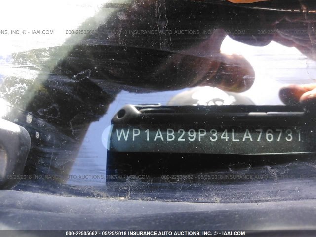 WP1AB29P34LA76731 - 2004 PORSCHE CAYENNE S BLACK photo 9