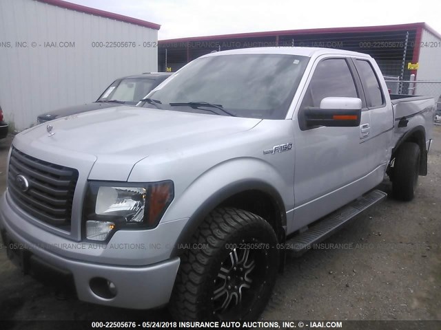 1FTFX1EF7CFC11755 - 2012 FORD F150 SUPER CAB SILVER photo 2