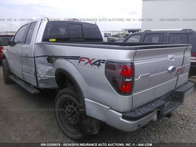 1FTFX1EF7CFC11755 - 2012 FORD F150 SUPER CAB SILVER photo 3