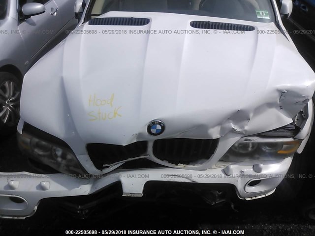 5UXFA13555LY16887 - 2005 BMW X5 3.0I WHITE photo 10