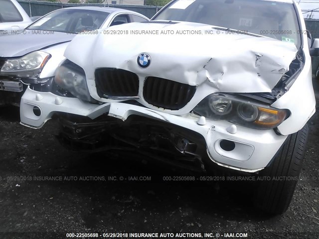 5UXFA13555LY16887 - 2005 BMW X5 3.0I WHITE photo 6