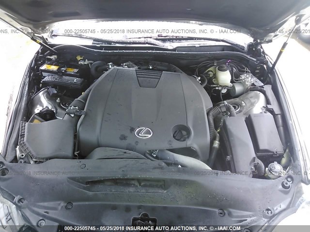 JTHBF1D29E5009071 - 2014 LEXUS IS 250 GRAY photo 10