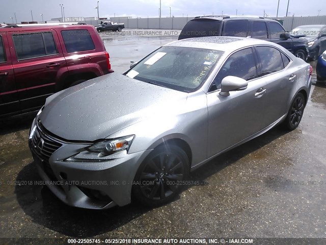 JTHBF1D29E5009071 - 2014 LEXUS IS 250 GRAY photo 2