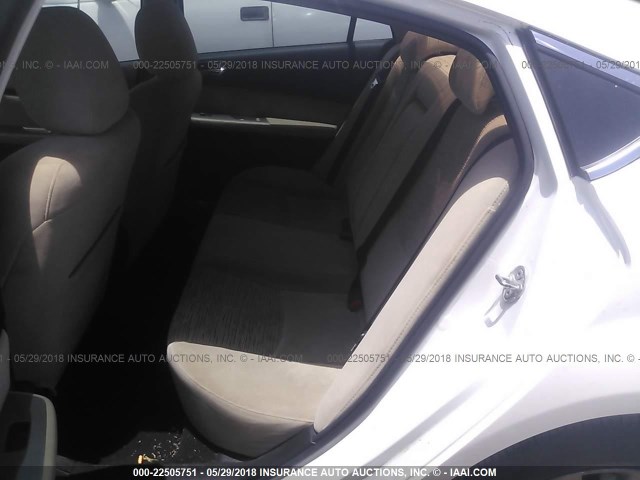 1YVHZ8CH9A5M34909 - 2010 MAZDA 6 I WHITE photo 8